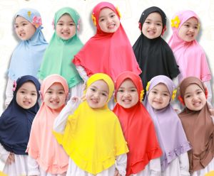 Jilbab Hijab Kerudung Anak Permpuan 3-8 Tahun Isma Kids Lucu Jersey Murah Kekinian Terbaru / Bergo Anak TK Jersey / Hijab Anak Tk Lucu / Kerudung Anak Perempuan 5 Tahun