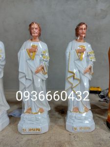 Tượng Thánh Giuse thợ 40cm màu trắng màu nâu 40cm chất liệu composite quà tặng công giáo