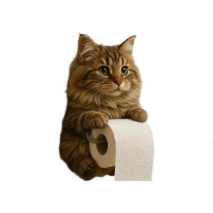 Adorable Cats Shapeds Wall Mounted Toilet Paper Holder Organizers For Bathroom Space Saving Resin Design Easy Installation