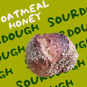 ขนมปังซาวโดว์โอ๊ตน้ำผึ้ง ขนาด 600 กรัม  (600 g Oatmeal honey Sourdough Bread)