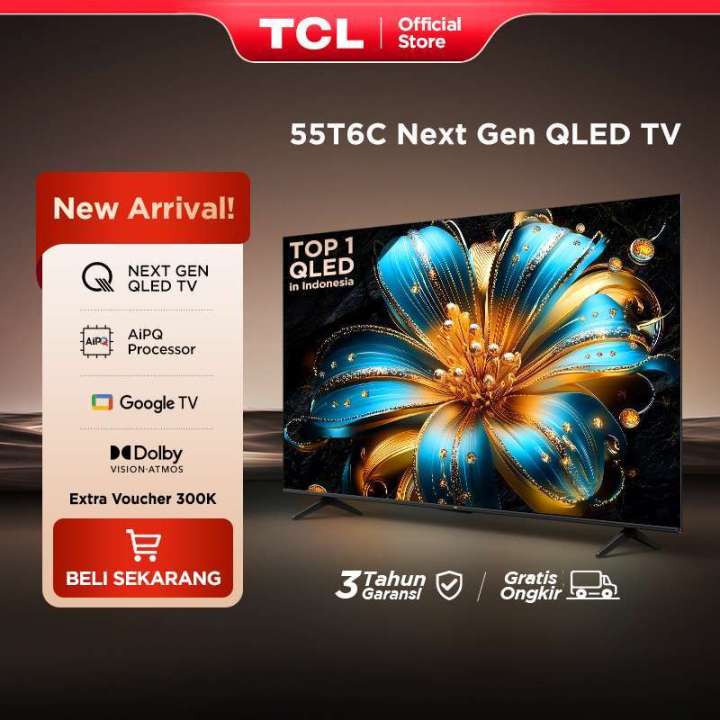 [Next Gen QLED] TCL 55 inch T6C - 4K Google TV - HVA Panel HDR 10 ...