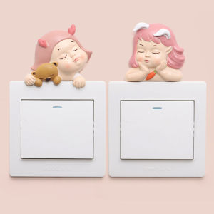 เรซิ่นตกแต่งสวิทซ์ไฟลายเทวดาน้อย สติ๊กเกอร์ 3D ของแต่งบ้าน สติ๊กเกอร์ติดผนัง ของใช้ในบ้าน ตุ๊กตาเรซิ่น