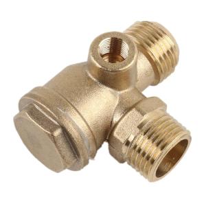 Heavy Duty 3-Port Brass Male Thread Air Compressor Unidirectional Check Valves CentralPneumatic Brass Connector Pipe