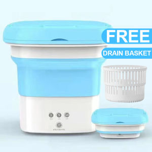 6L/8L/15L Washing Machine Mini Portable Automatic with separation basket underwear special sterilization Smart Blue Light Foldable Washing Machine