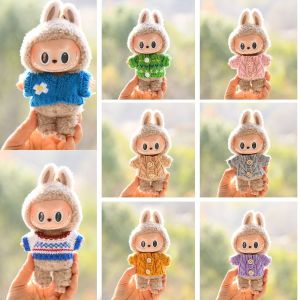 MUMU ขายเสื้อผ้าเท่านั้น เสื้อผ้าตุ๊กตา contrbu การ์ตูนน่ารักๆ 15ซม. refurbu ชุดเอี๊ยมสำหรับตุ๊กตาบู ของใหม่ เสื้อผ้าตกแต่งสวยงาม เสื้อผ้าถักตุ๊กตา สำหรับ ตุ๊กตาบูบู15ซม.