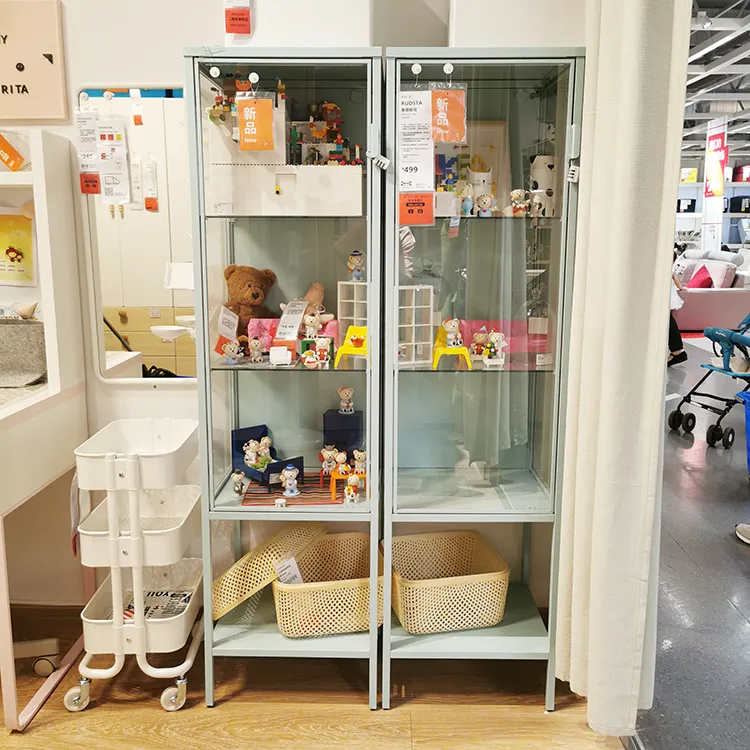 Authentic IKEA purchase Rudesta glass cabinet Lego display cabinet