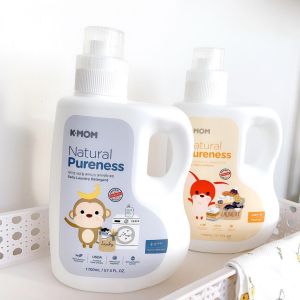 K-MOM น้ํายาซักผ้า 1 น้ํายาปรับผ้านุ่ม 1 แบบขวด 1700 ml น้ํายาซักผ้าเด็ก ผ่านการทดสอบผิวหนัง