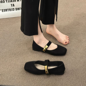 Free Shipping Black-Inspired Retro Spring/Autumn New Style WomenS Shoes Square Toe Flat Shallow Mouth