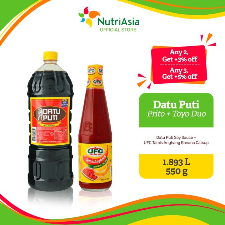 Prito + Toyo Duo Pack: Datu Puti Soy Sauce 1.893 L + UFC Tamis Anghang ...