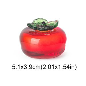 HPVDBP Glass Crafts Pumpkin Strawberry Fruit Ornaments Interesting Pomegranate Pumpkin Pineapple Artificial Fruit Decoration Crystal Figurines Handicrafts Crystal Crafts Ornaments Office