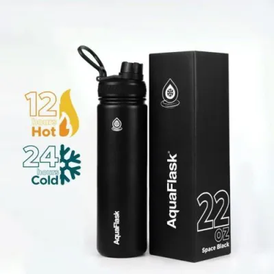 AquaFlask (40oz) Wide mouth w/ flip cap Vacuum Insulated Stainless Steel Drinking Water Bottle