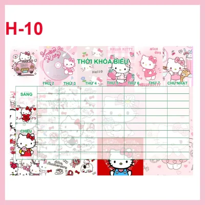 Thời Khóa Biểu Hello Kitty dễ thương( 11 mẫu khác nhau-ko có keo dán)