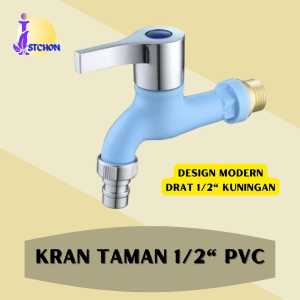 KERAN KRAN AIR TAMAN PVC / KRAN PLASTIK PVC /KRAN PLASTIK - BIRU