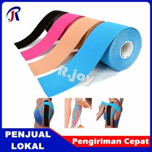 R.joy Kinesio Tape 5CM x 5 Meter Plaster Aksesoris Latihan Kinesiology Perban Pelindung Sport Olahraga