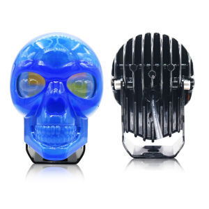 Universal LED High/Low Beam Motorcycle Decorative Lights Skull Headlight