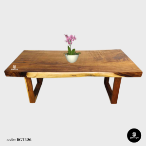 DGT326. Raintree Solid Wood Dining Table/ Meeting Table/ Working Desk/ Tea Table/ 6-8 Seater Wooden Table