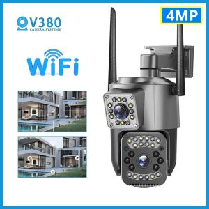 V380 CCTV camera 4G/WIFI wireless outdoor IP security camera 4K 8MP 360 PTZ exercise tracking color night vision viewing two-way call