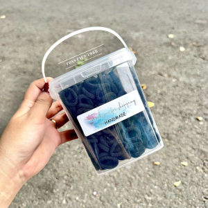 Xô 80gr (Khoảng 400 sợi) Thun Cột Tóc Vải Cho Bé Size Nhỏ 1-15cm Dễ Thương Xinh Xắn Không Đau Tóc