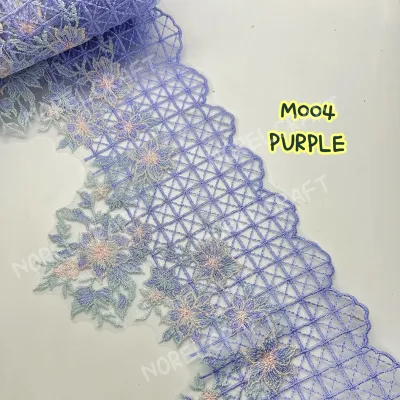 M004 [1METER] TRIMMING BORDER LACE SEQUIN/RENDA SEQUIN/BORDER LACE/ LACE BAJU NIKAH / LACE CANTIK/RENDA BESAR