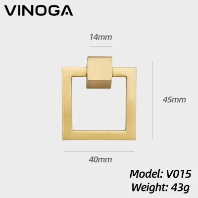 [SG STOCK] VINOGA Brass Cabinet Handle and Knobs Furniture Pulls Wardrobe Kitchen Cabinet Handles and Knobs Cabinet Cupboard Hardware｜Furniture Knobs and Handle