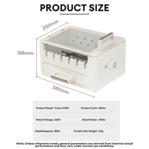 Vermax 3IN1 Electric BBQ Grill + Fry Pan + Soup Pot 360° Rotating Heating 3-Layer Skewer System - Smokeless Non-Stick Efficient Heat Dissipation