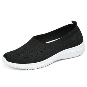 Free Shipping WomenS Shoes 2026 Spring Collection Breathable Knit Casual Shoes Soft-Soled Available In Large Sizes Lightweight Slip-On Shoes Perfect For Moms