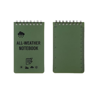 SHUNAICHI Tactical Waterproof Notebook Mini Pocket Notebook All Weather Notepad Writing Paper In Rain Outdoors Camping To Do List Planner