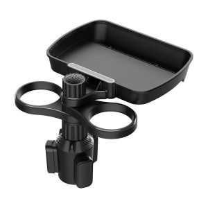 Bộ mở rộng giá đỡ cốc đôi có thể điều chỉnh 360 độ ° Khay đựng đồ ăn vặt và cốc nước đa năng xoay được cho ghế ô tô