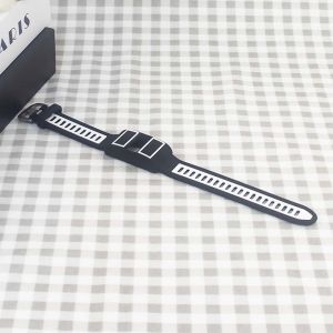 NOER Adjustable Silicone Strap Fully Enclosed Soft Sport Wristband High Quality Shockproof Watch Strap for Hume Band for Men Women