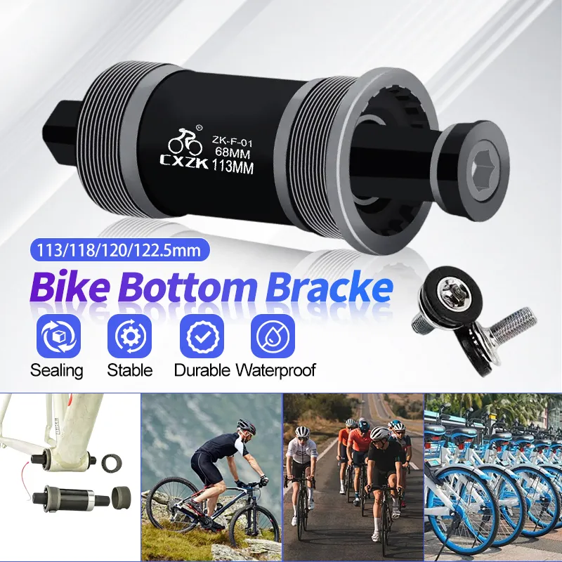 Bike Bottom Bracket 107 113 118 120mm Square Type Axle Crank Axis
