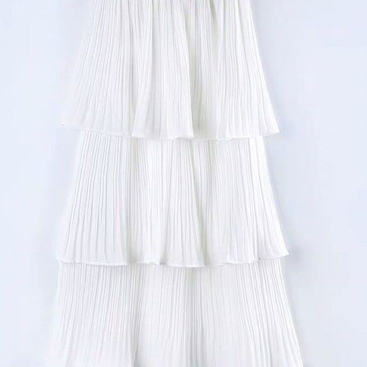 Váy Tầng Mẫu Dài Vừa Màu Trắng Mùa Xuân 2022 Chân Váy Voan Nữ Ghép Nối Váy  Dài Bồng Váy Xếp Ly - MixASale
