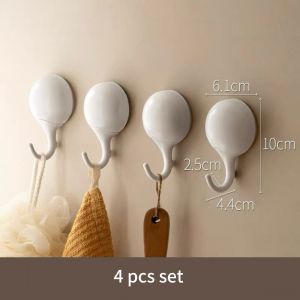 DXL Suction Hook Reusable Hook Punch-free Strong Vacuum Traceless Large Sticky Hook Storage Rack Behind Bathroom Toilet Door