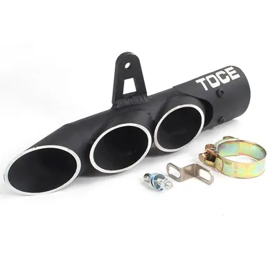 51mm Motorcycle Exhaust Muffler Stainless steel TOCEE double hole big row blast street exhaust pipe for R6 Z900 Zx6r Cbr500r Gsxr1000 etc