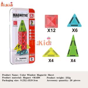 [SG Seller]STEM Educational Magnetic Tiles Toy 3D Clear Magnetic Building Blocks for Kids Creative Play