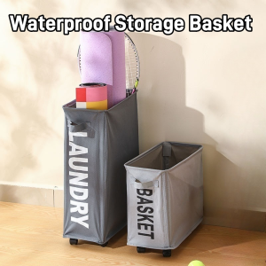 Foldable Laundry Basket with Wheels Home Washing Hamper Waterproof Storage Basket Dirty Clothes Organizer