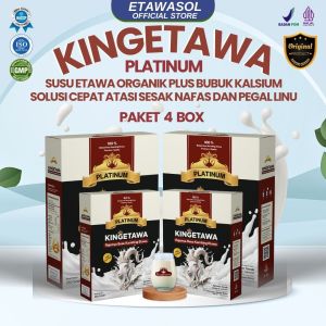 Kingetawa Susu Kambing Etawa Tinggi Kalsium Untuk Kepadatan Tulang dan Masalah Persendian Kemasan 250gr Paket 4 Box