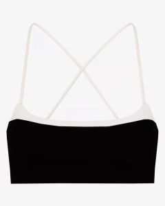 AE Womens two-piece set includes a color-blocked top with chest pads and high-waisted butt-lifting quick-dry sports fitness yoga pants