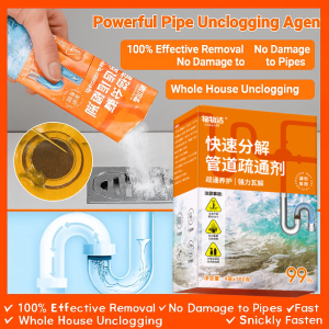 Powerful Pipe Unclogging Agent Fast-Acting Pipe Unclogger  Prevents Clogged Drains  Dissolving Hair   for Kitchen &amp Bathroom