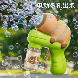 Capybara Electric Bubble Machine Bubble Gun Kids Automatic Bubble Blowing Toy Water Gun