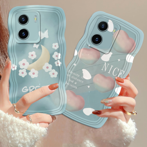 (Lokal Ready) Xinyu Casing hp Vivo Y16 Y17S Y27S Y36 Y27 Y15s Y15A Y12S Y12A Y02 Y01 Y02S Y22 Y22s Y35 Y21T Y21A Y21S Y33S Y12 Y12i Vivo V25e V27e Y15 Y17 Y11 Y20S Y91C Y19 Y30 Y50 Y53s S1 Pro Peach Heart dan Flower Moon Wavy Edge Soft Case