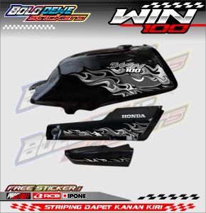 STRIPING VARIASI HONDA WIN 100 DESAIN BANASPATI / STICKER LIST MOTOR HONDA WIN 100