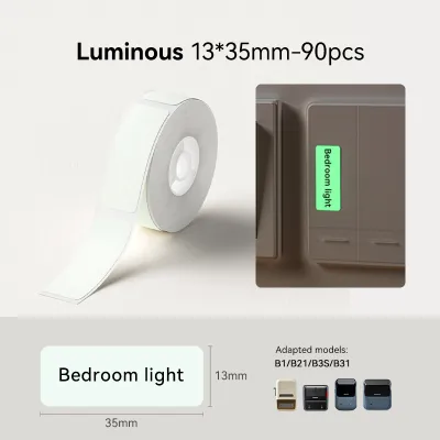 【ฉลากโปร่งใส】NIIMBOT D11/D110/D101 สติกเกอร์ฉลากใส่กันน้ำมันพิสูจน์ไม่มีสารเหลือกาวสวิตช์ชื่อสติกเกอร์กระดาษฉลากความร้อนที่ส่องสว่าง