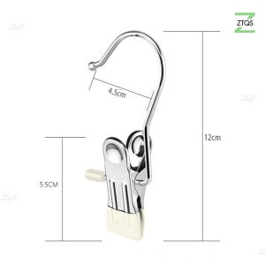 ZTQS   คลิปหนีบผ้าสแตนเลสกันลื่น ปากกว้างไม่ทิ้งรอย แบบพกพา 1-10 ชิ้น   H702