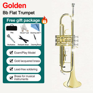Minsine Standard Bb Trumpet Brass Material Nickle Plated Wind Instrument with Mouthpiece Carry Bag Gloves Cleaning Cloth