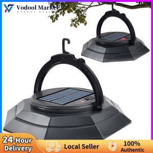 【Vodool】 Hanging Solar LED Camping Lamp Rechargeable Camping Lantern for Hiking Hurricane