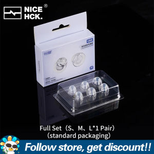 Nicehck C03 eartips 3 cặp chất lỏng trong suốt chất liệu silicon có thể giặt được sử dụng lặp đi lặp lại dày Earbud cap S/M/L kích thước mềm đầu tai nghe tối ưu hóa tần số thấp vỏ bọc tai nghe cho kbear LARK rosefinch KB03 Waner trn Shell KZ Castor Pro Ga