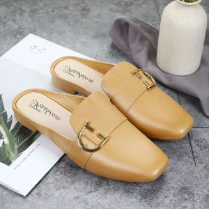 [Free Shipping] New Fashionable WomenS Slippers For Outdoor Wear Versatile Summer Soft-Soled Sandals Closed-Toe Half Slippers