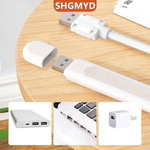 [COD] SHGMYD SPORTS อะแดปเตอร์ปลั๊กต่อหลอดไฟ LED 8ดวงสำหรับอ่านหนังสือโน้ตบุ๊คพาวเวอร์แบงค์แบบ Type-C และอินเตอร์เฟส USB