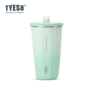 TYESO Vacuum Insulated Tumbler 600ml/20oz Keep Cold And Hot With Straw/Handle 36#GJ