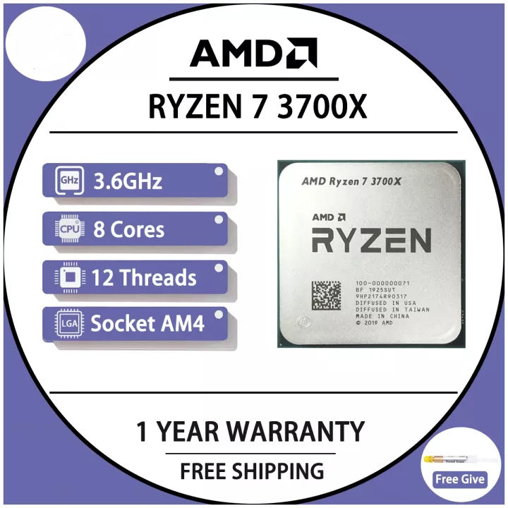 Socket Am4 Ryzen 3700x 7nm Desktop Cpu Processor Ryzen 3700x R7